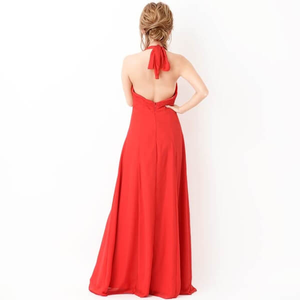 【激安キャバドレス通販】お手頃価格の赤色アメスリロングドレス